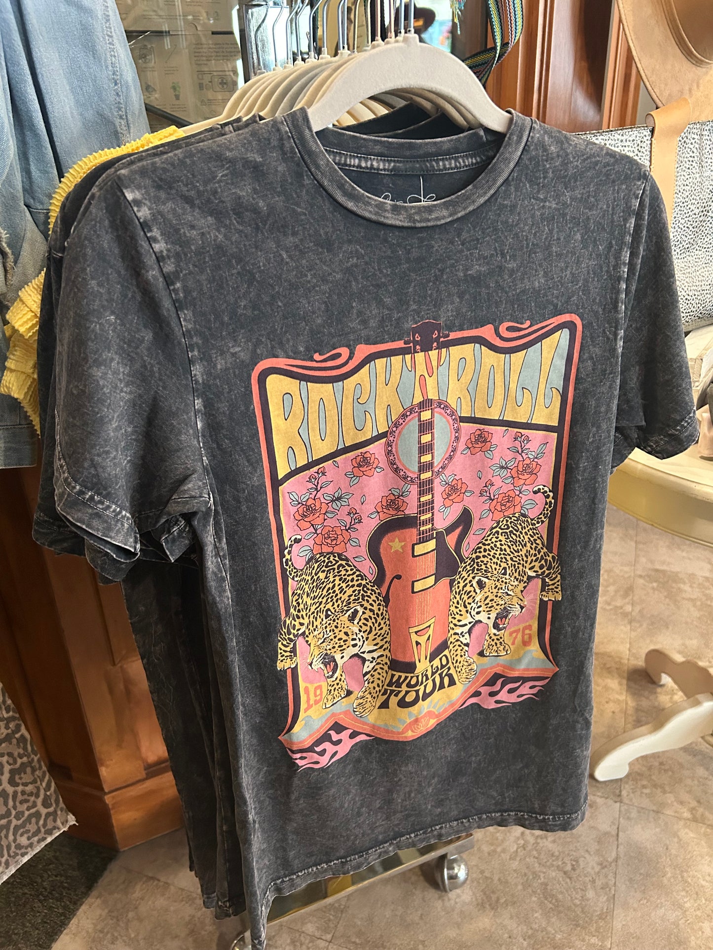 Rock N Roll Washed Short Sleeve Tee