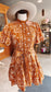 Caramel Bandana Dress with Belt