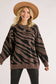 CREW NECK ZEBRA SWEATER TOP