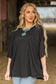 PLUS SIZE Ribbed Relaxed Boyfriend Shirt w/ Pocket Detail
