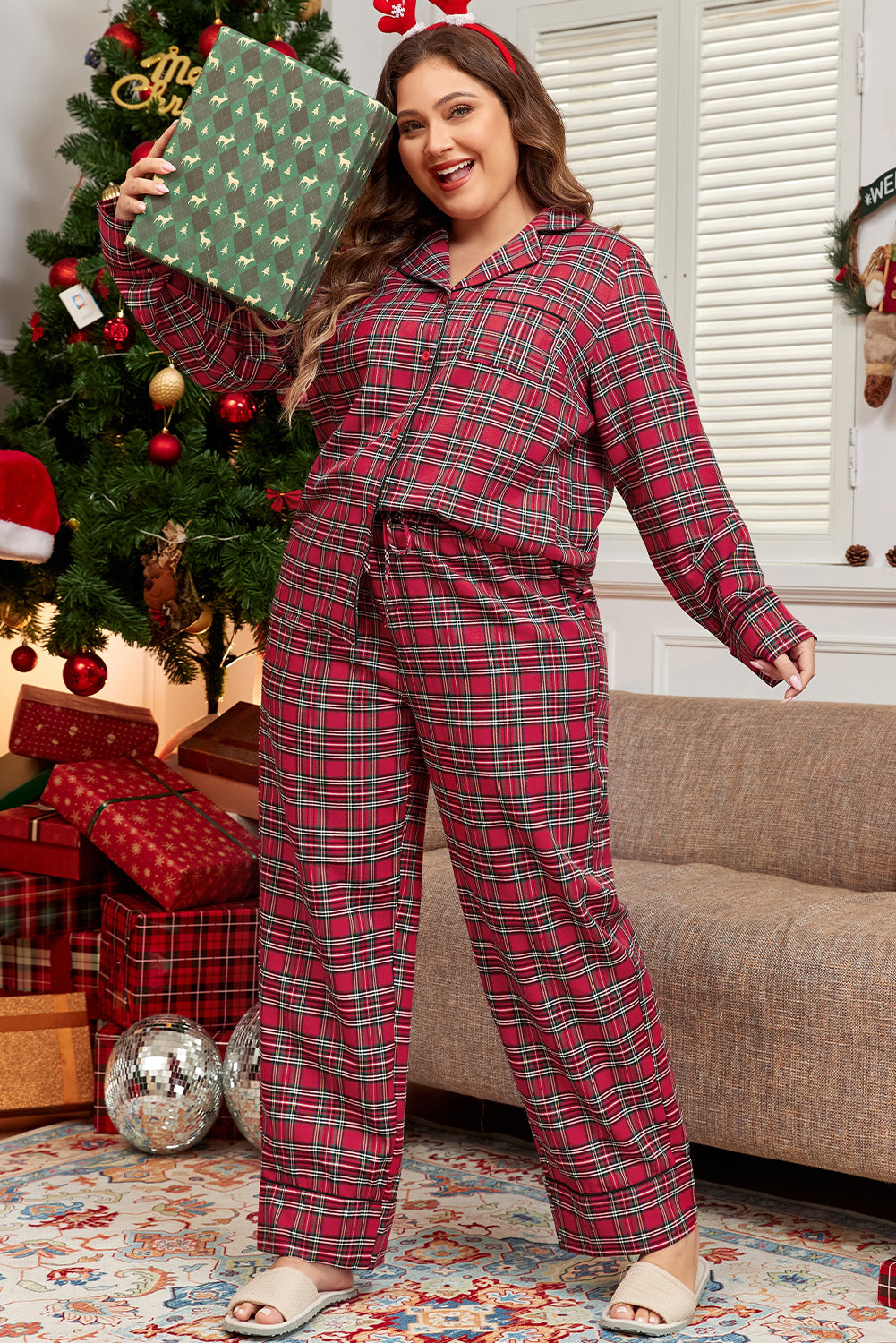 Red Plaid Jammie Set