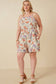Womens Romantic Floral Smock Back Romper