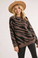 CREW NECK ZEBRA SWEATER TOP