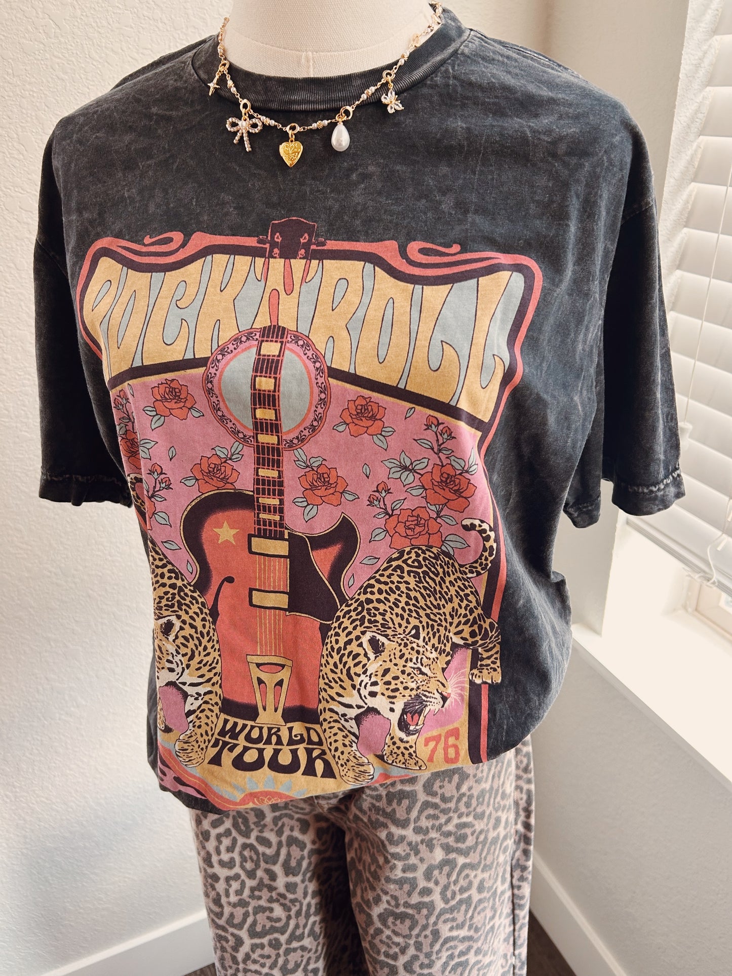 Rock N Roll Washed Short Sleeve Tee