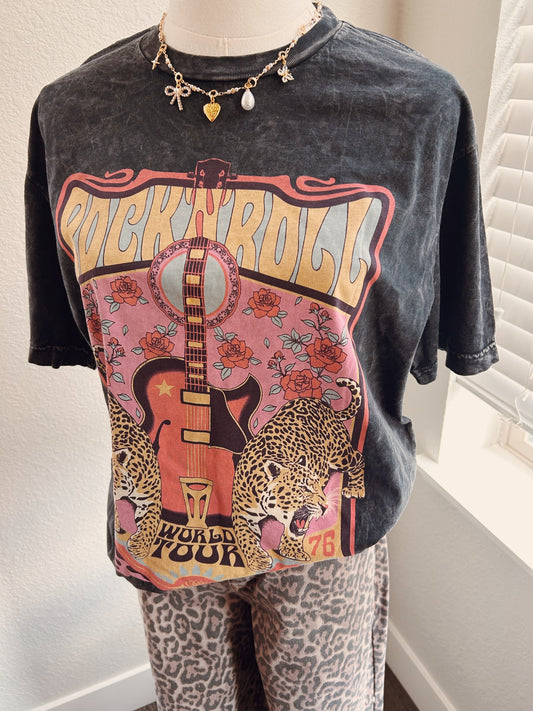 Rock N Roll Washed Short Sleeve Tee