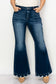 PLUS SIZE MID RISE SUPER FLARE JEANS