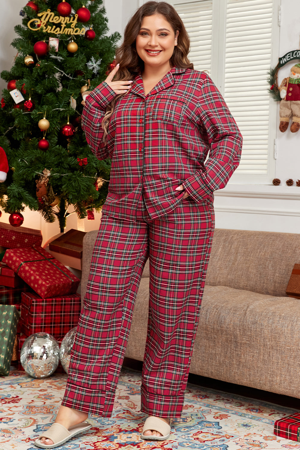 Red Plaid Jammie Set