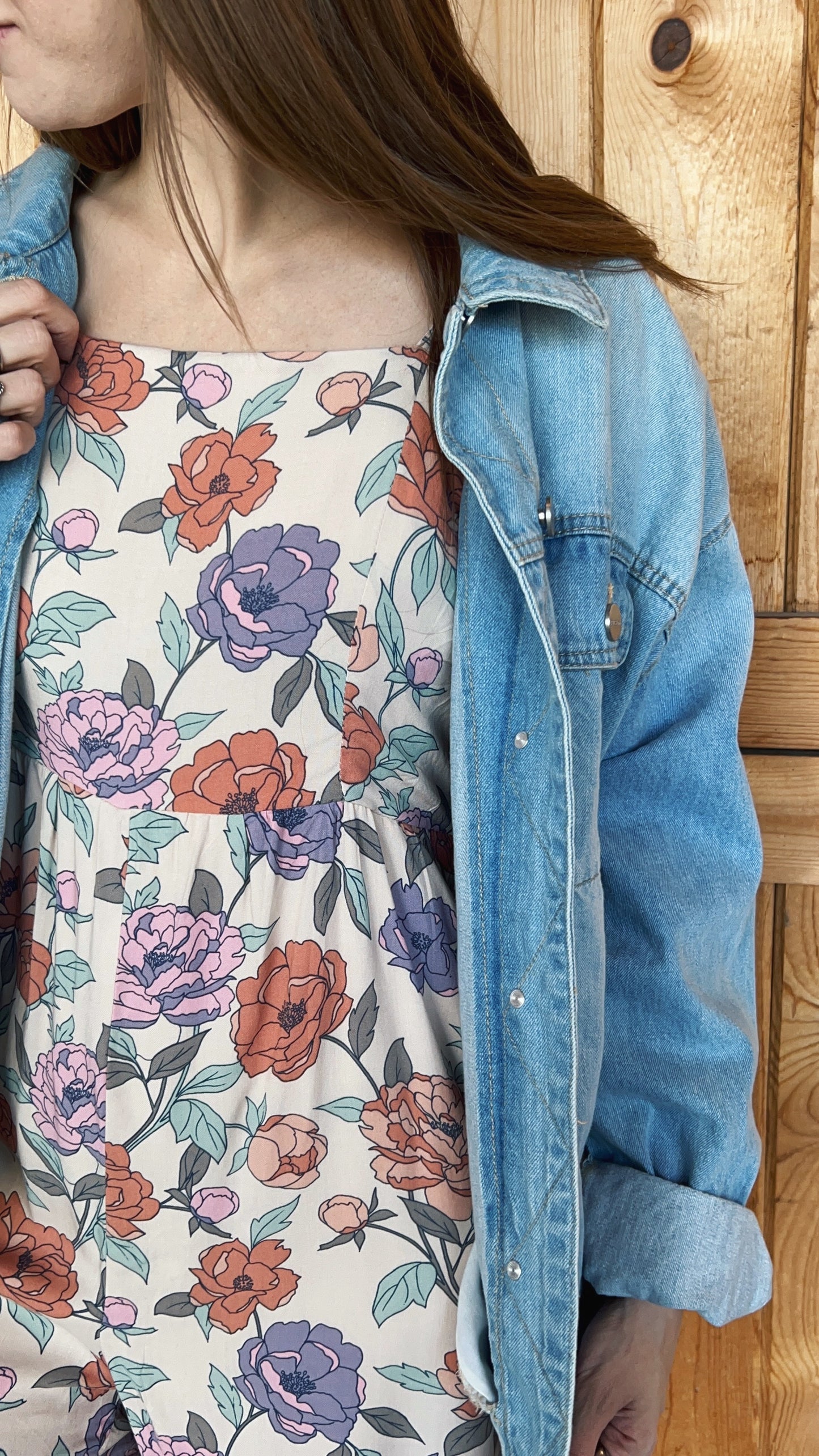 Cream and Floral Romper